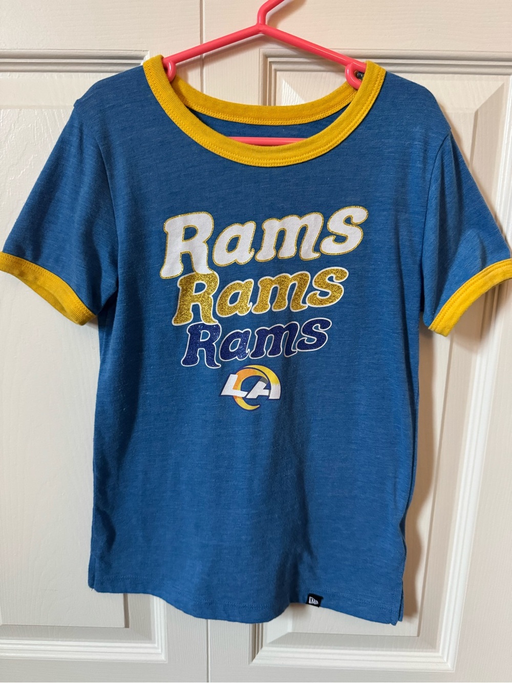 NFL Blue and Gold Kids Rams Ringer Tee